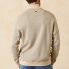 'Tommy Bahama Flip Coast Reversible Half Zip Pullover' in 'Coconut Dream' colour