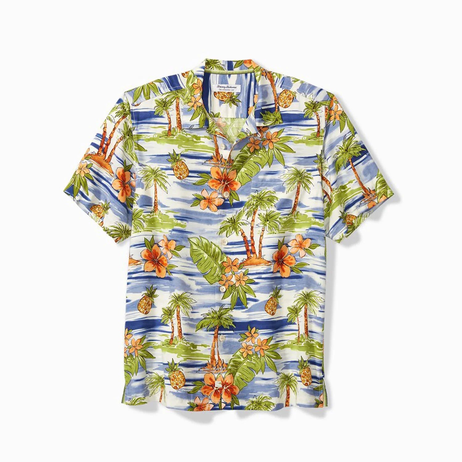 'Tommy Bahama Veracruz Cay Horizon Isles Short-Sleeve Shirt' in 'Neptune' colour