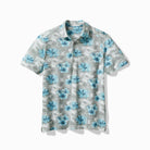 'Tommy Bahama Stormy Blues IslandZone Polo' in 'New Silver' colour