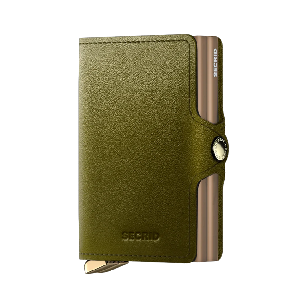 'Secrid Twinwallet - Premium Dusk' in 'Olive' colour