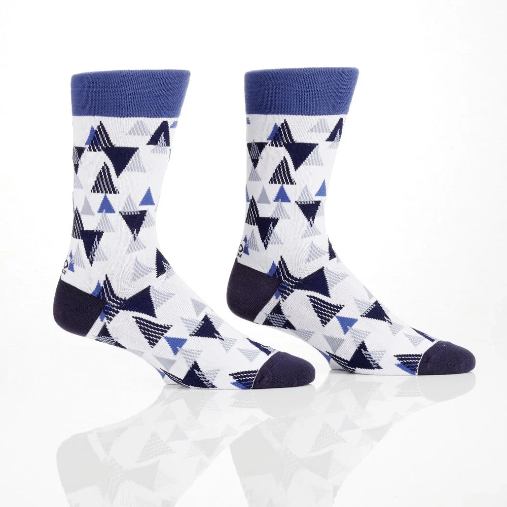'Yo Sox Abstract Three Crew Socks' in 'White' colour