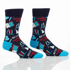 'Yo Sox Best Teacher Crew Socks' in 'Navy' colour