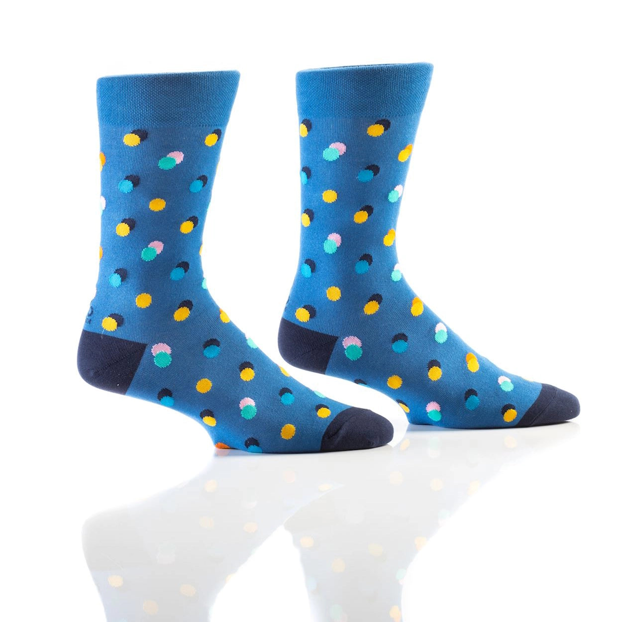 'Yo Sox Dots Crew Socks' in 'Blue' colour