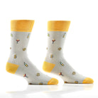 'Yo Sox Fun Fest Crew Socks' in 'Grey' colour