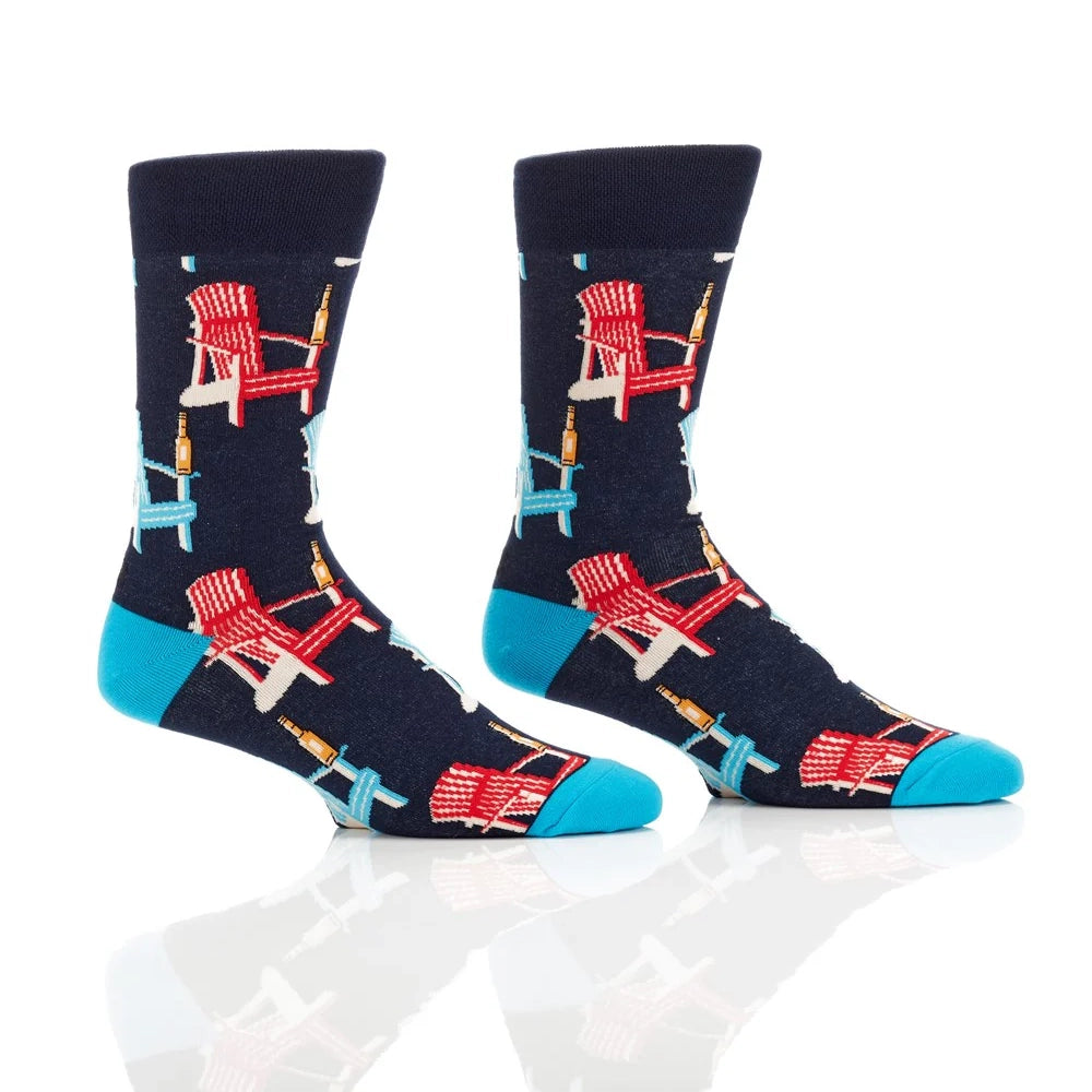 'Yo Sox Muskoka Chair Crew Socks' in 'Navy' colour