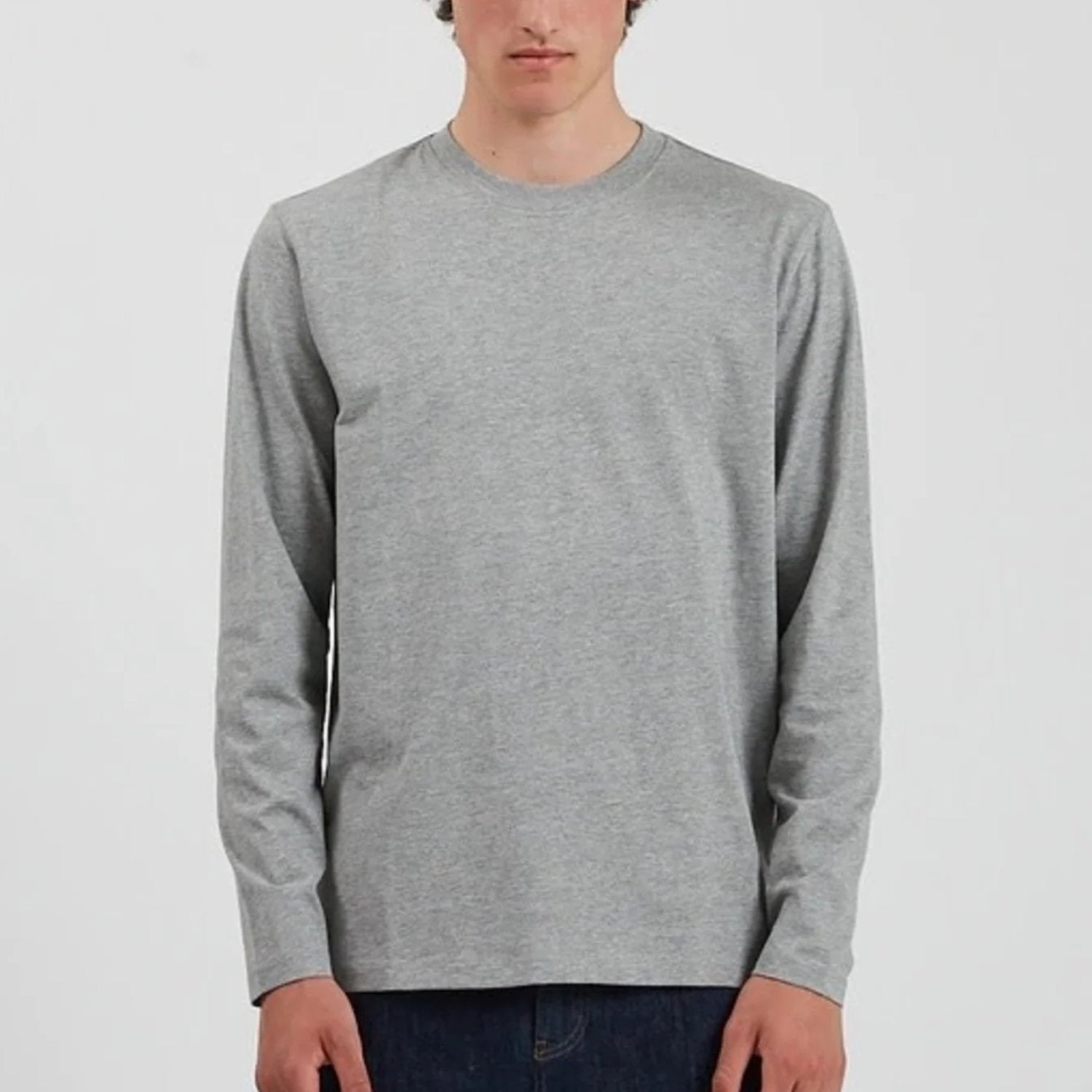 'MINIMUM Aarhus 2.0 3255A Long Sleeve Tee' in 'Light Grey Melange' colour