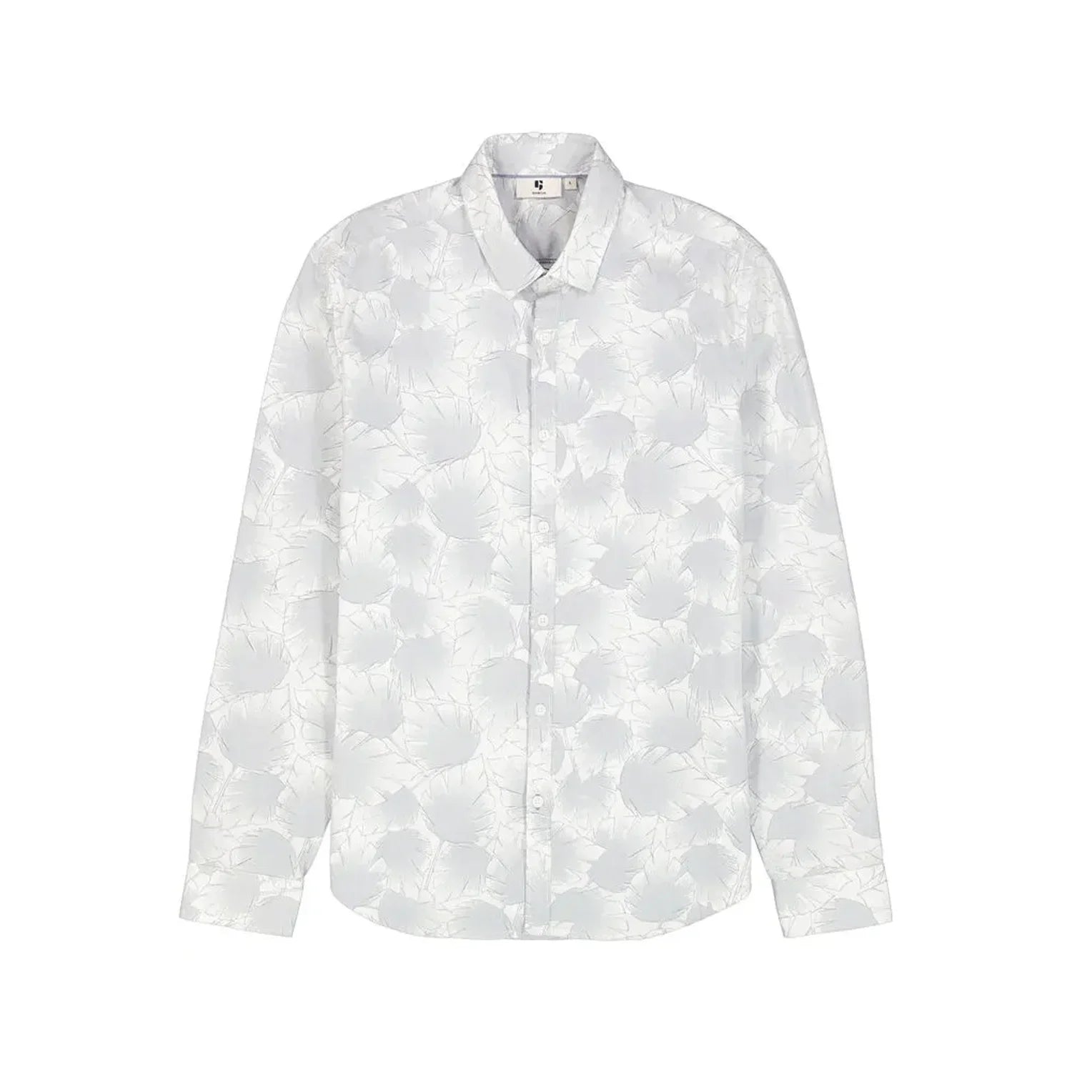 'Garcia O41080 Button Up Long Sleeve Shirt' in 'White Palm' colour