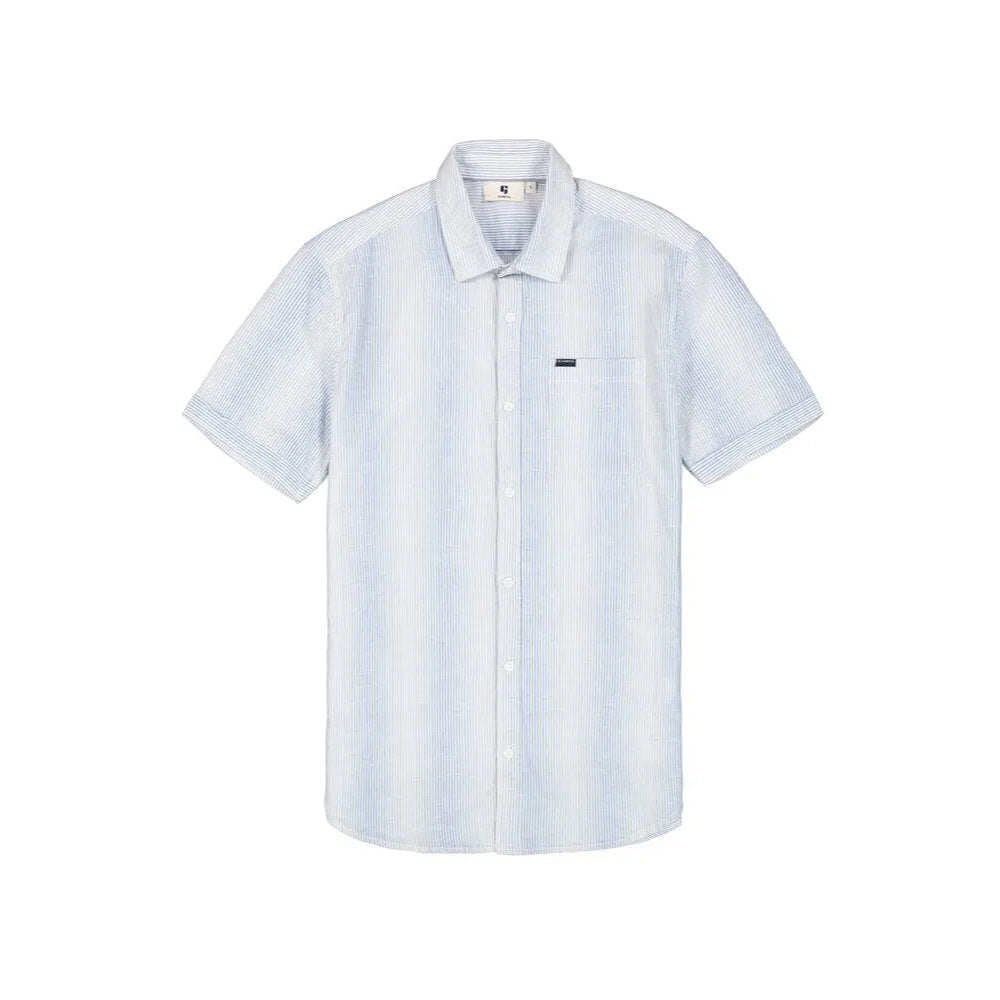 'Garcia O41085 Button-Up Short Sleeve Shirt' in 'Striped' colour