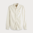 'Scotch & Soda Classic Garment Dyed Shirt' in 'Beige' colour