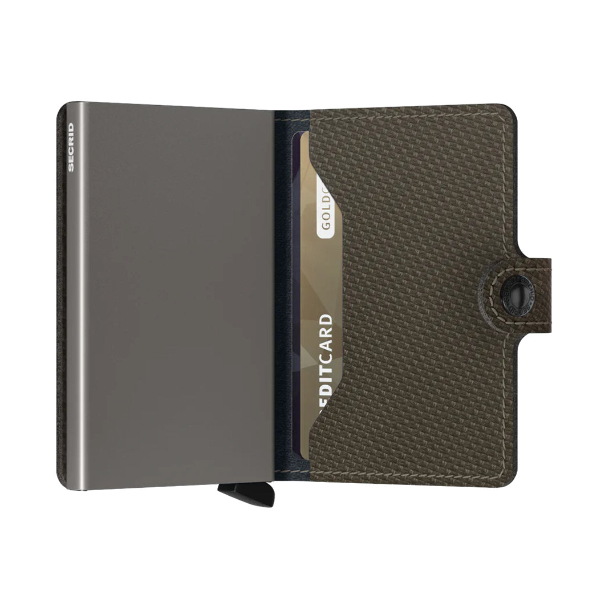 'Secrid Miniwallet - Carbon' in 'Khaki' colour