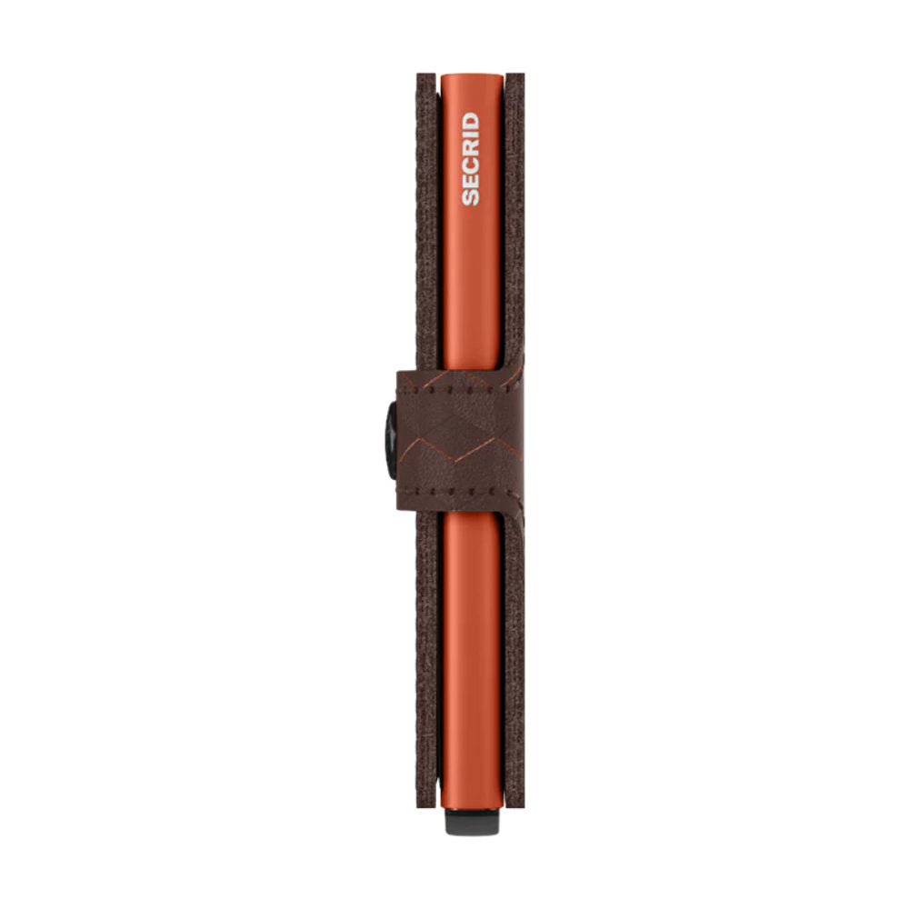 'Secrid Miniwallet - Optical' in 'Brown-Orange' colour