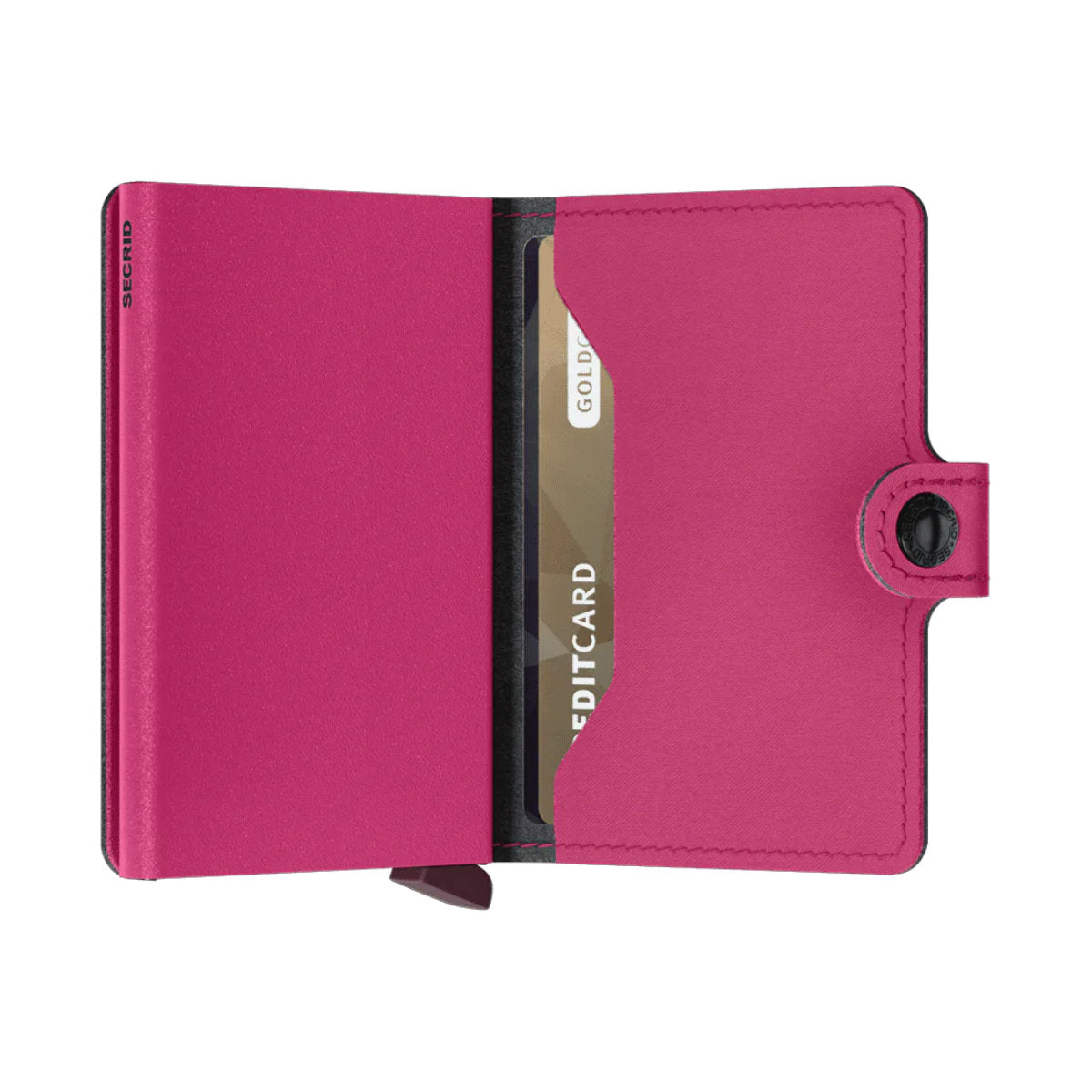 'Secrid Miniwallet - Yard Powder (Non-Leather)' in 'Fuchsia' colour