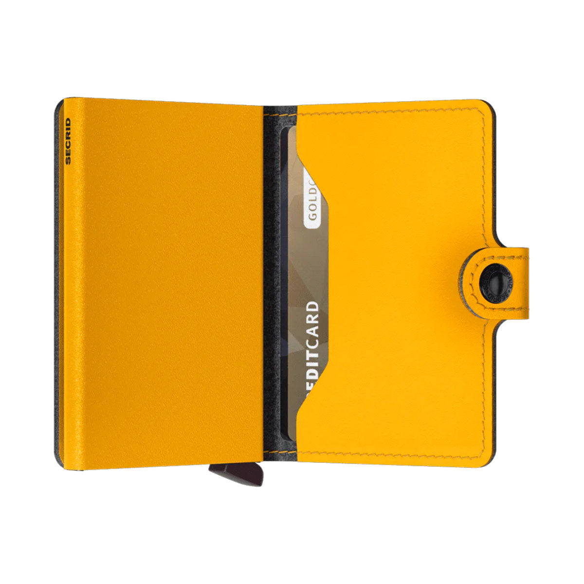 'Secrid Miniwallet - Yard Powder (Non-Leather)' in 'Ochre' colour