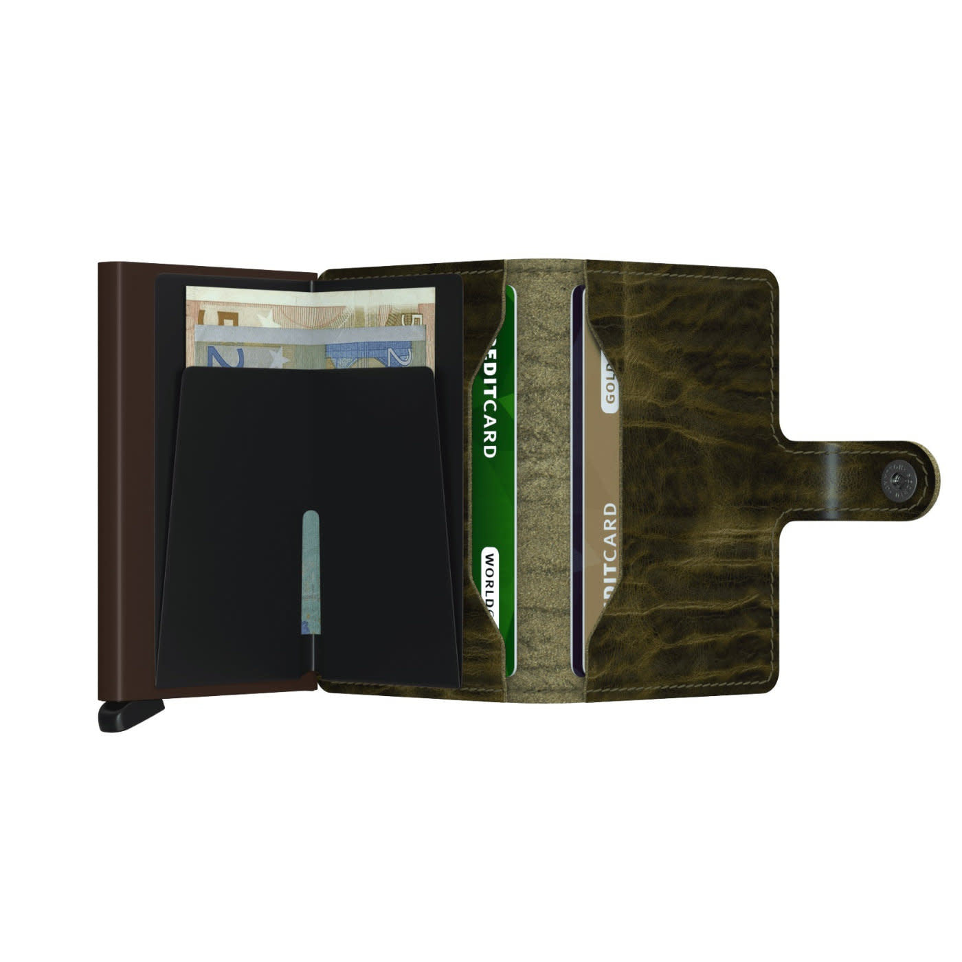 'Secrid Miniwallet - Dutch Martin' in 'Olive' colour