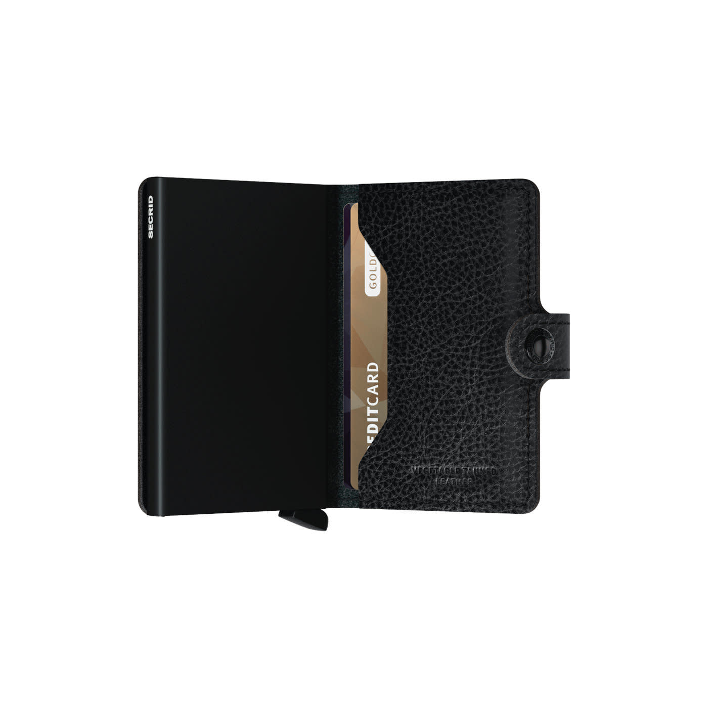 'Secrid Miniwallet - Veg' in 'Black-Black' colour