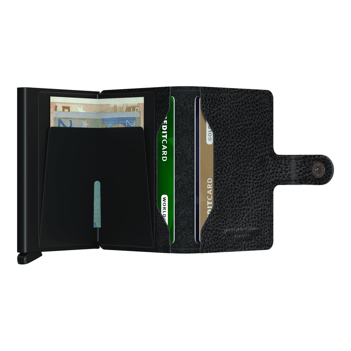 'Secrid Miniwallet - Veg' in 'Black-Black' colour