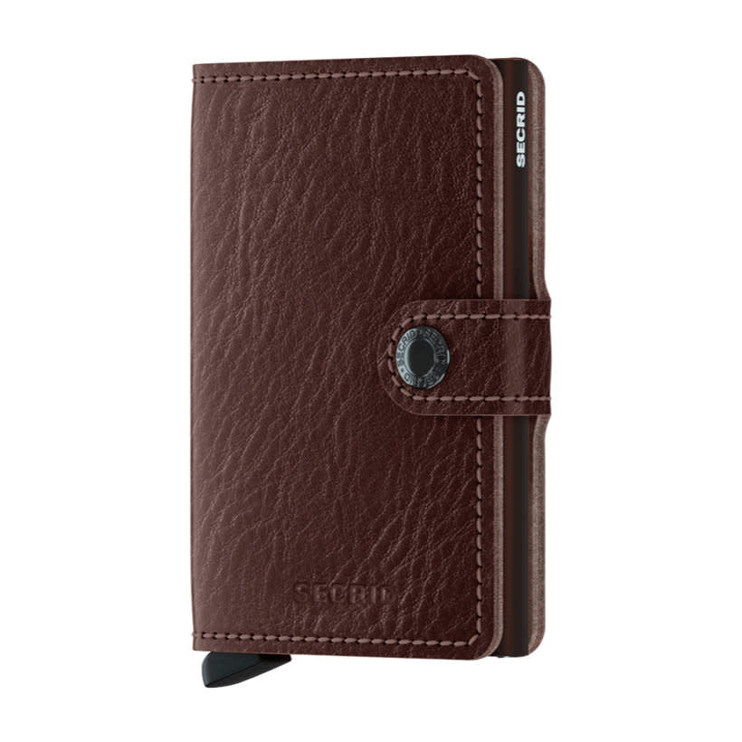 'Secrid Miniwallet - Veg' in 'Espresso-Brown' colour