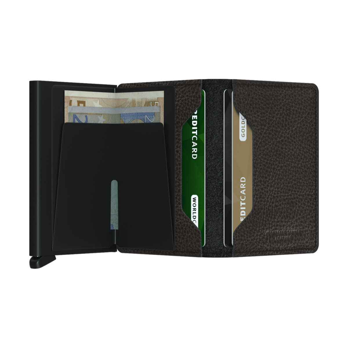 'Secrid Slimwallet - Veg' in 'Black-Black' colour