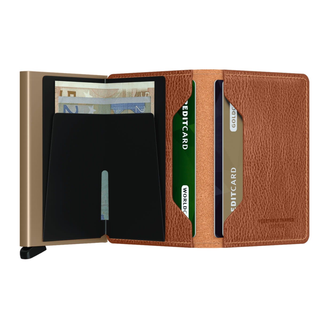 'Secrid Slimwallet - Veg' in 'Caramello-Sand' colour