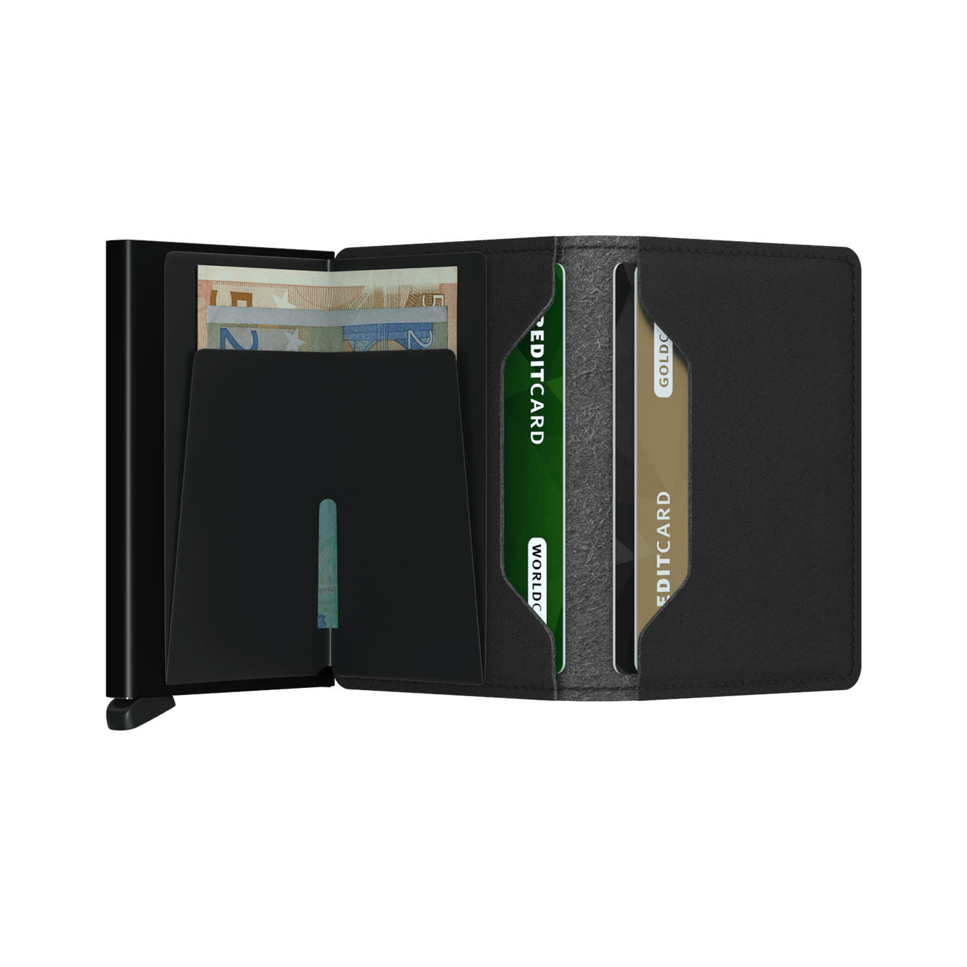 'Secrid Slimwallet - Yard (Non-Leather)' in 'Black' colour